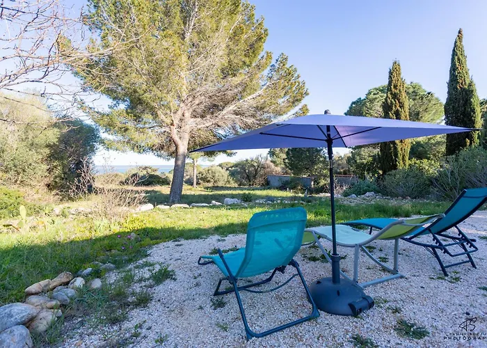 Ferienhaus La Terrasse D'Azur - Vue Mer, Jardin & Parking La Palme