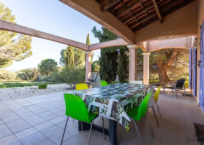 La Terrasse D'Azur - Vue Mer, Jardin & Parking Ferienhaus La Palme